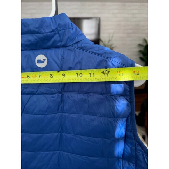 Vineyard Vines Blue Performance Weekend Puffer Vest boys Size Large - Picture 3 of 8